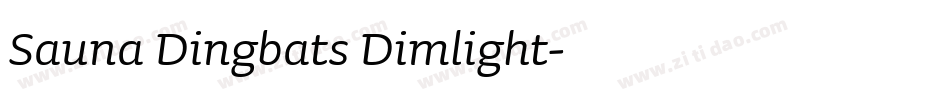 Sauna Dingbats Dimlight字体转换